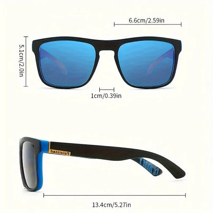 1/3/4PCS Men Classical Square Sports Sunglasses Lightweight PC Frame UV400 for Driving Fishing Cycling Unisex Durability