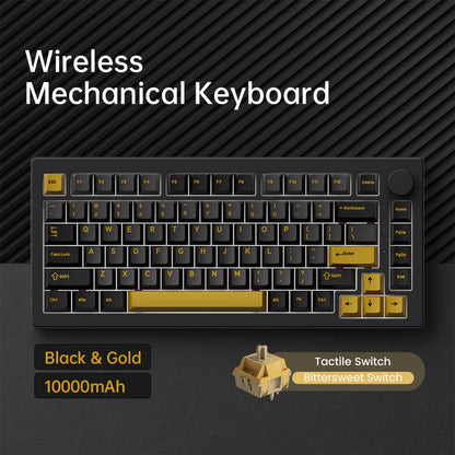 Akko 5075 V3 75% Mechanical Keyboard 8000/10000mAh 2.4GHz Wireless/Wired Type-C/BT 5.0 Hot Swap RGB Gasket for Gaming Typing