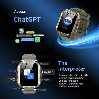 Blackview W80 Pro AI GPT Smart Watch, Precise GPS, 900mAh Battery, 1.43" AMOLED, Flashlight, Waterproof Sport Watch Men & Women