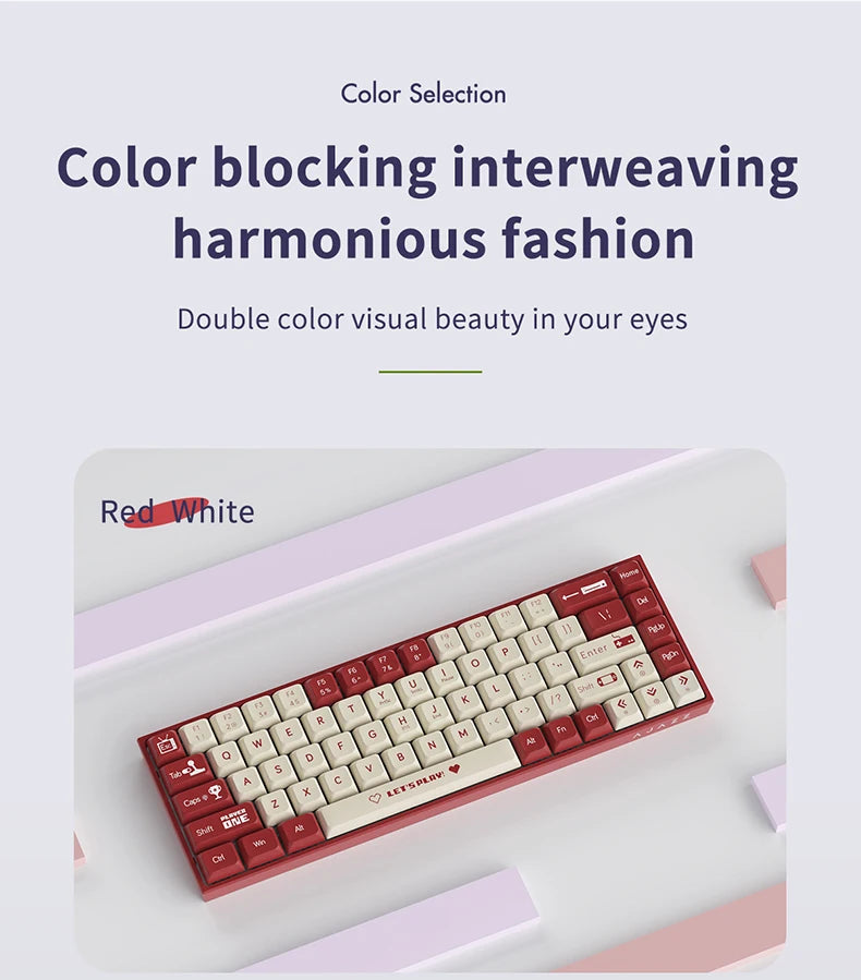 AJAZZ AK680 65% Wireless Mechanical Keyboard ABS Keycap Hot Swap Gamer Keyboard Custom Gasket Gaming Accessories for Pc Laptop