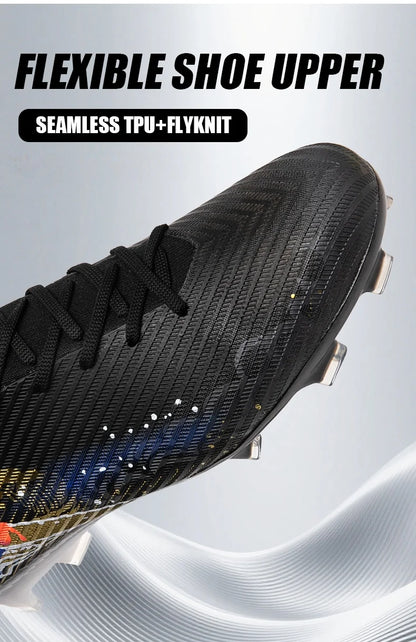 New Men Soccer Shoes FG Non-Slip Long Spikes Football Boots Soccer Cleats Training Shoes Match Ultralight Outdoor Drop Shipping
