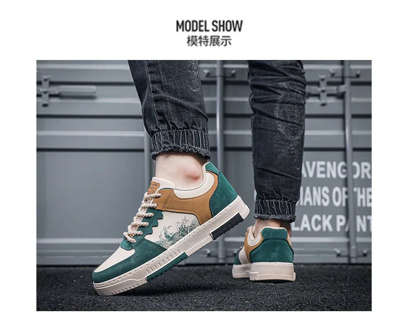 Pantofi casual noi de toamnă pentru bărbați, pantofi plat, respirabili, pentru exterior, adidași cu șireturi la modă, pantofi sport confortabili și la modă pentru bărbați, Zapatillas