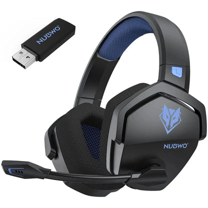 NUBWO G06 Pro Wireless Gaming Headset with Charging Station – Bluetooth 5.3 Gaming Headphones for PS5, PS4 & PC with ENC Microphone and 120-Hour Battery Life