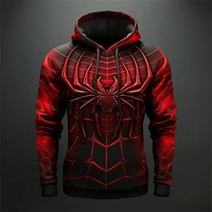 Spider Pattern Men's Fashion Hoodies Long Sleeve Autumn Winter 3D Print Street Hip Hop Sweatshirts 6XL Plus Size Casual Hoodies, Produit gaming premium Fraquane