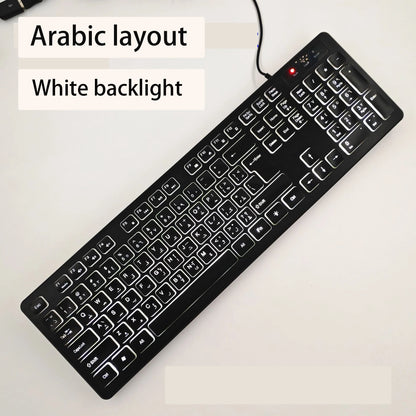 Spanish/French (AZERT)/Russian/Arabic/German keyboard layout Backlit wired Desktop Gaming Keyboard For Desktop Computer office