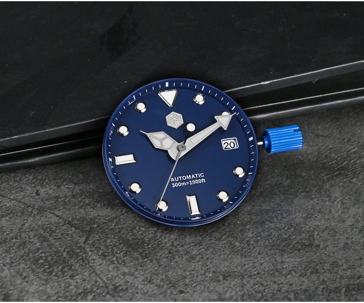 San Martin New 40-44mm Luxury Men's Diver Watch, Classic High Quality NH35 YN55 Automatic Mechanical, Sapphire, BGW-X1, 20Bar