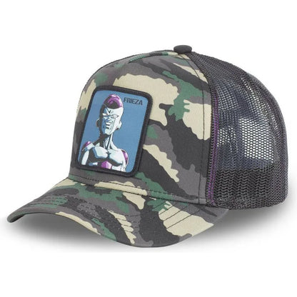 Dragon Ball Son Goku-Kappe, Sommer-Reisekappe mit Schirm, Herren-Kappe mit Stickerei, im Hip-Hop-Stil, Sonnenvisier, verstellbare Trucker-Kappe aus Netzstoff