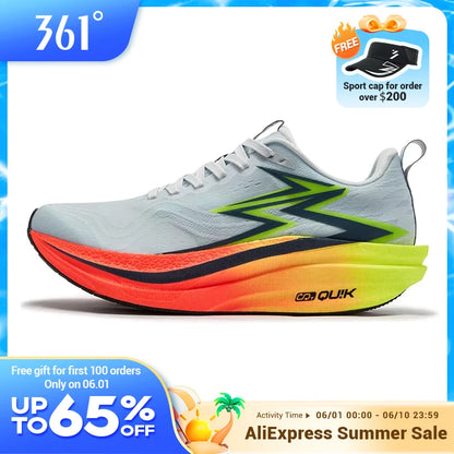 361 Degrees Flame 4.0 MIX Herren-Laufschuhe mit Carbonplatte, für Wettkämpfe und Marathon, stabiler Rückprall, verschleißfest, Herren-Sneaker 672512204