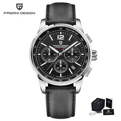PAGANI DESIGN 2025 New Men Quartz Watches VK63 Fashion Casual 100M Water Resistant Sapphire Glass Stainless Steel Watches