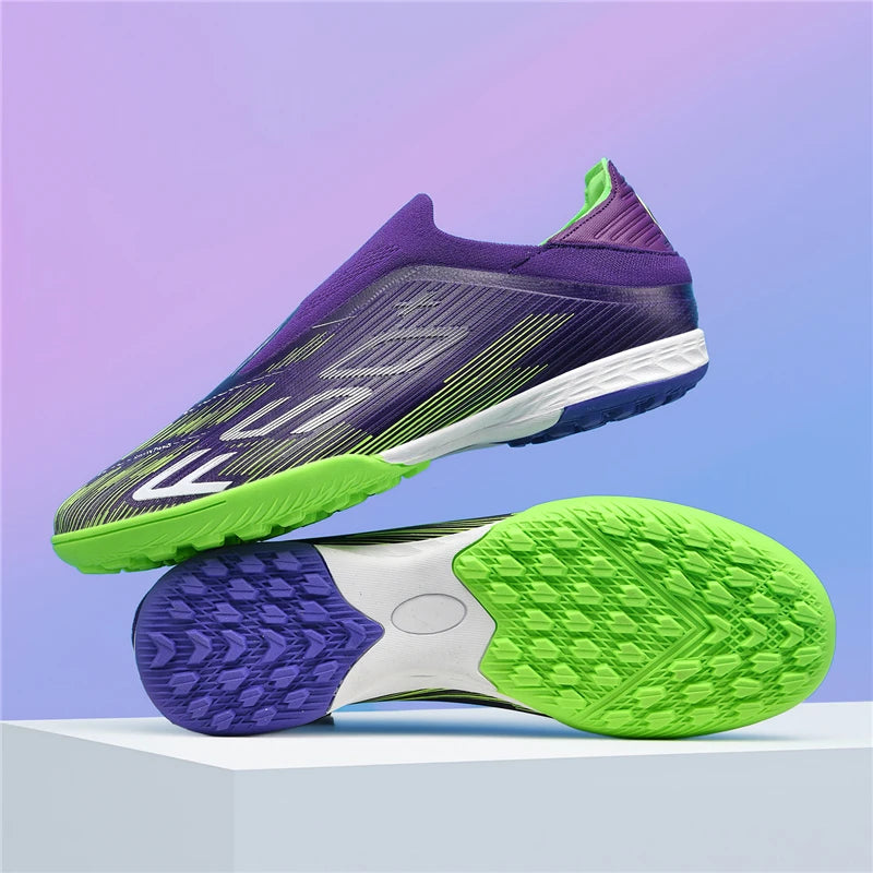 New Men's Football Boots Turf Comfortable Ultralight Soccer Shoes Non Slip Sport Fg Grass Cleats Futsal Indoor Adult Non-Slip