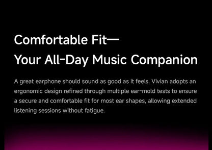 CVJ Vivian In Ear Earphones 10mm Dynamic Driver suitable for Music and Gaming 0.78mm Detachable Cable HiFi Sound Quality