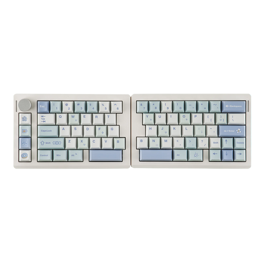 EPOMAKER Split70 QMK/VIA 70% Split Layout Hot-Swap Wired/BT/2.4Ghz Wireless Mechanical Gaming Keyboard with Programmable Knob