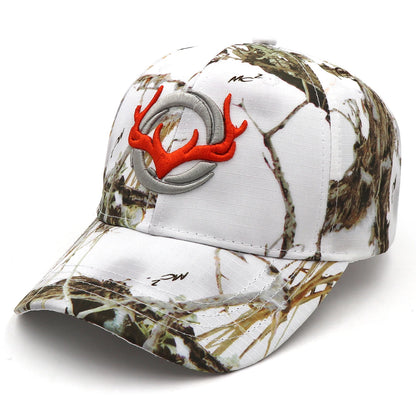 KOEP - Nouvelle casquette de baseball camouflage - Casquettes de pêche pour hommes - Chapeau de chasse camouflage pour les activités de plein air - Chapeau de jungle - Casquette de randonnée avec tête de cerf en 3D