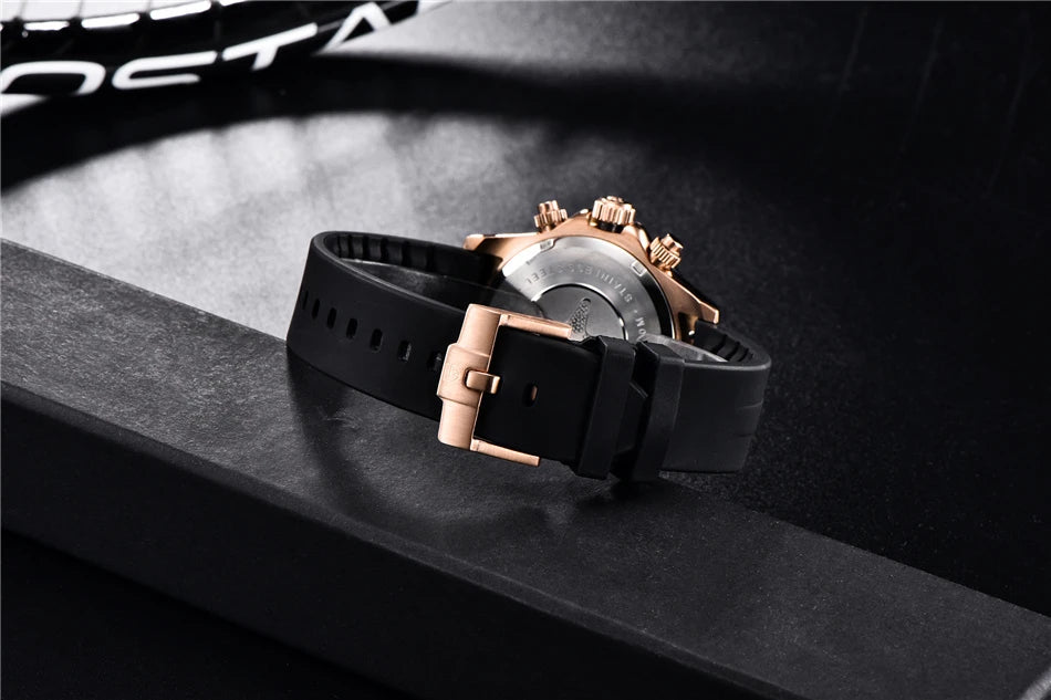PAGANI DESIGN V2 40MM Relógio masculino de quartzo com mostrador meteorito, safira, cronógrafo retro, impermeável para homem