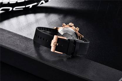 PAGANI DESIGN V2 40MM Relógio masculino de quartzo com mostrador meteorito, safira, cronógrafo retro, impermeável para homem