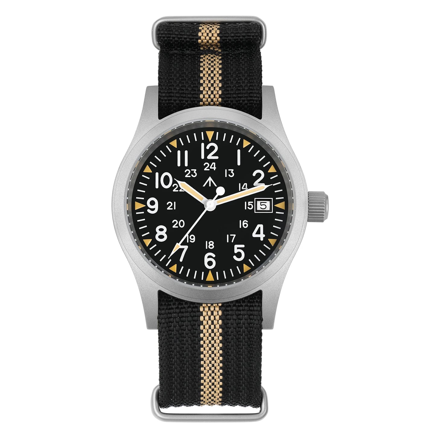 Militado ML05 38mm Military Field Watch VH31 Sweep Quartz Movement Domed Sapphire Crystal Waterproof 100M Super Luminous Watches