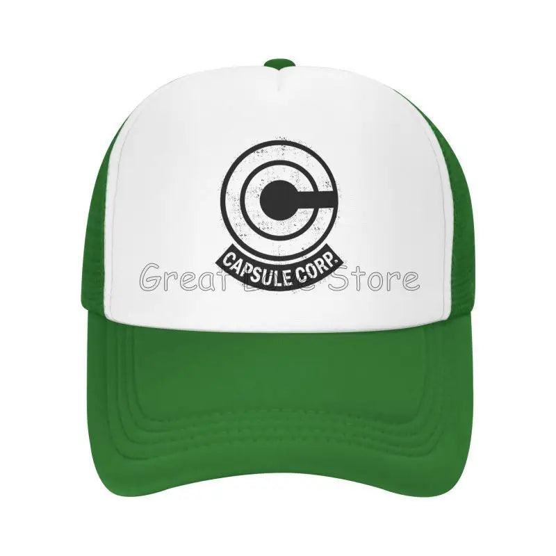 Capsule Corp Mesh-baseballkepsar Unisex Hip-Hop-truckerhatt Anime DBZ Dad Hat Justerbar racingkeps Sommartrucker Snapback-kepsar