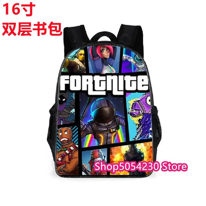 Fortnited 3PCS Backpack for Boys Victory Game 16 Inch Water Resistant Preschool Knapsack Cool Elementary School Backpacks