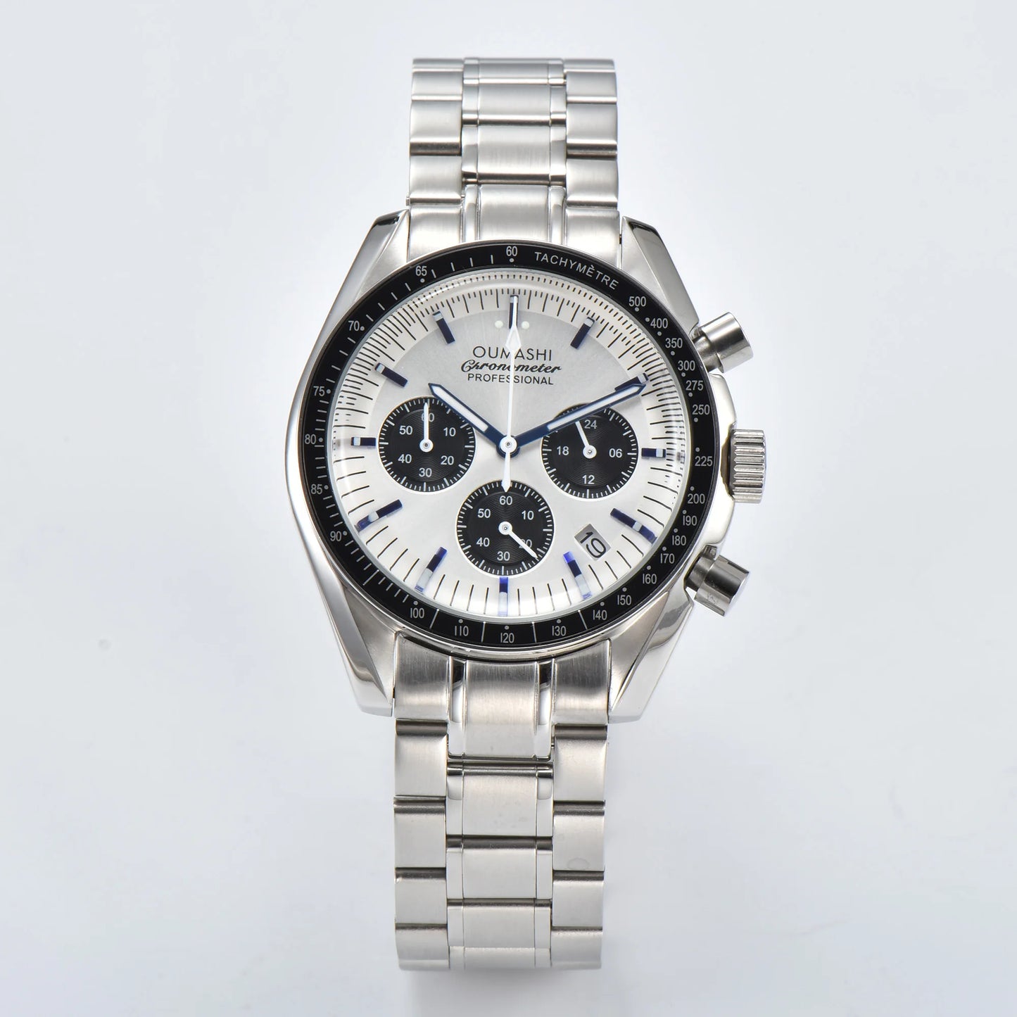 Moons Men's Watch for Man Fashion Quartz Watch Waterproof Chronograph AR Sapphire Glass
