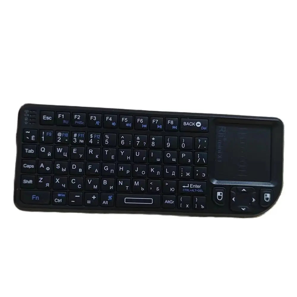 Rii X1 2.4GHz Black Mini Wireless Keyboard US/RU/ES/FR Air Mouse With Touchpad Remote Control For Android TV Box/PC/Laptop