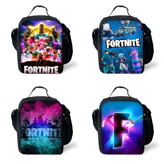Beliebte Fortnite-Kinder-Isoliertasche mit großem Fassungsvermögen für Jungen und Mädchen, wiederverwendbare Thermo-Kühltasche für Schüler und Outdoor-Lunchbox