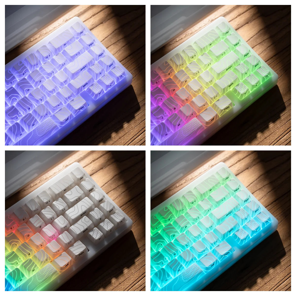 XVX M67 JadeStone Mechanical Keyboard With IMD-Tech Keycaps Hot Swappable Gasket Tri-Mode Custom RGB Wireless Keyboard 65%