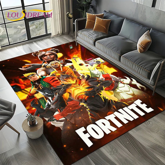 2025 New Style Fortnite-e Cartoon Rug Carpet for Living Room Bedroom Decor,Floor Mat Non-slip Decoration for Sofa Doormat Kids