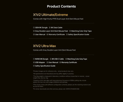 ATK Blazing Sky X1 V2 Ultimate Dual Mode Wireless Mouse Lightweight PAW3950 Ultra Dual 8K HZ Low Latency Custom Ergonomics Mouse