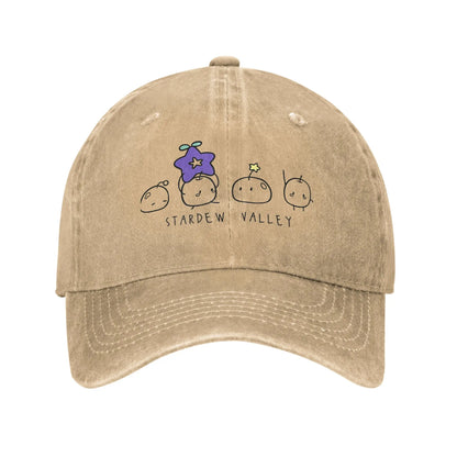 Spiel „Stardew Valley“ – Sonnen-Baseballkappe y2k, lustig, Unisex für Jugendliche, gewaschen, Hip-Hop-Hüte, sonnenschützendes Design, Outdoor-Sport, Snapback-Kappe, Geschenk