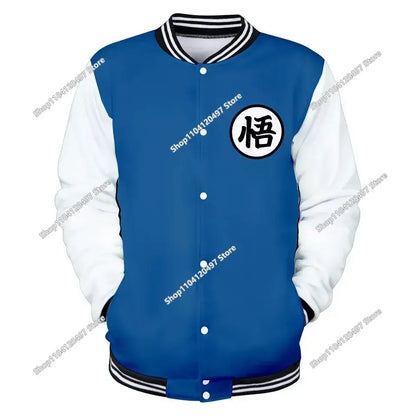 Dragon Ball Goku Kanji Symbol Men Zipper Hoodie Cartoon Japan Anime Women Sweatshirt 2025 New Fashion Children Jackets Coat, produit gaming premium Fraquane