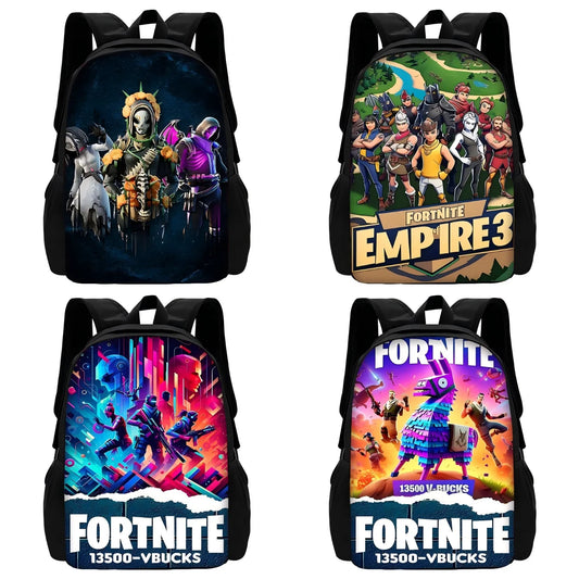 Klassischer FortniteS Gaming-Rucksack für Kinder, Jungen und Mädchen, Schülerrucksack, Geburtstagsgeschenk, Unisex-Schultasche, langlebiger Camping-Rucksack