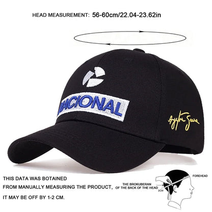 Bonés de baseball unissexo com bordado de letras NACIONAL, para primavera e outono, chapéus casuais ajustáveis para exterior, chapéu de proteção solar, boné desportivo de golfe
