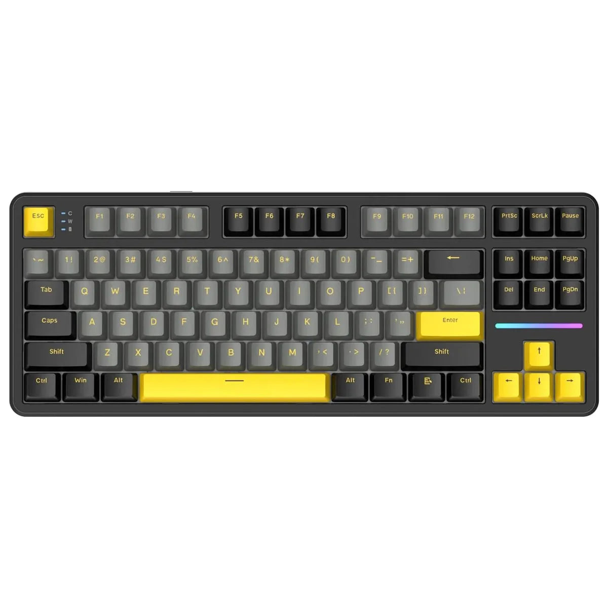 Attack Shark X87 Wireless Mechanical Keyboard, Hot Swappable Gasket Gaming Keyboard RGB Backlit Gaming Keyboard, BT/2.4GHz/USB-C