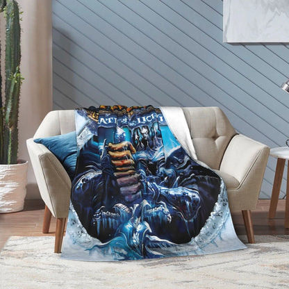 WOW World of Warcraft Arthas Retro Game Soft Blankets Travel Plush Throw Blanket Pattern Bedroom Flannel Bedspread Sofa Cover