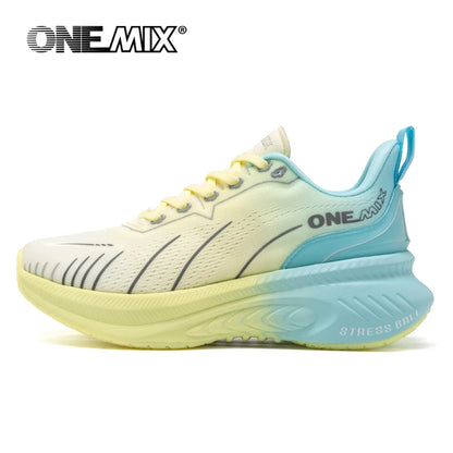 ONEMIX Scarpe da corsa da strada bianche da uomo Scarpe sportive da esterno con cuscinetto d'aria Scarpe da ginnastica da uomo Scarpe da jogging estive Calzature da donna