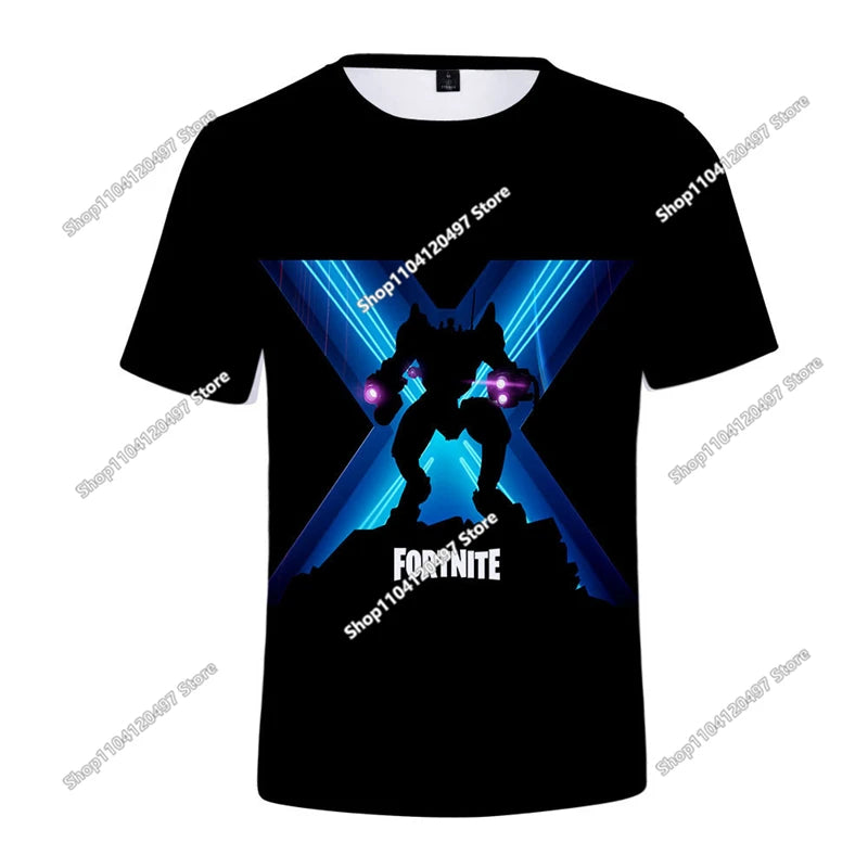 Children's Summer T Shirt Battle Royale Fortnite Hero Victory 3d T-shirt Tees Boys Girls Baby Clothes