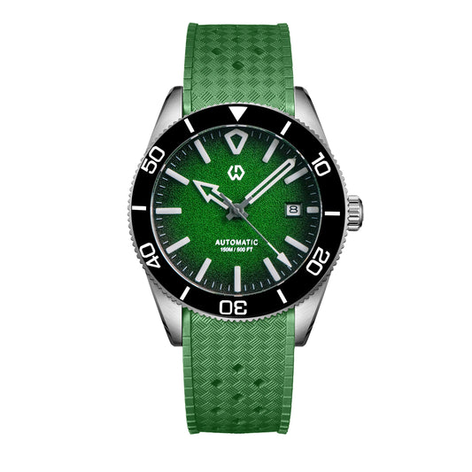 Upgraded Model 9017 Automatic Watch Mechanical 3D Dimensional Luminous Watch Needle Ceramic Bezel 150 Meters Waterproof Diving