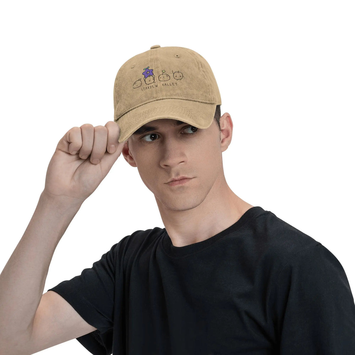 Spiel „Stardew Valley“ – Sonnen-Baseballkappe y2k, lustig, Unisex für Jugendliche, gewaschen, Hip-Hop-Hüte, sonnenschützendes Design, Outdoor-Sport, Snapback-Kappe, Geschenk