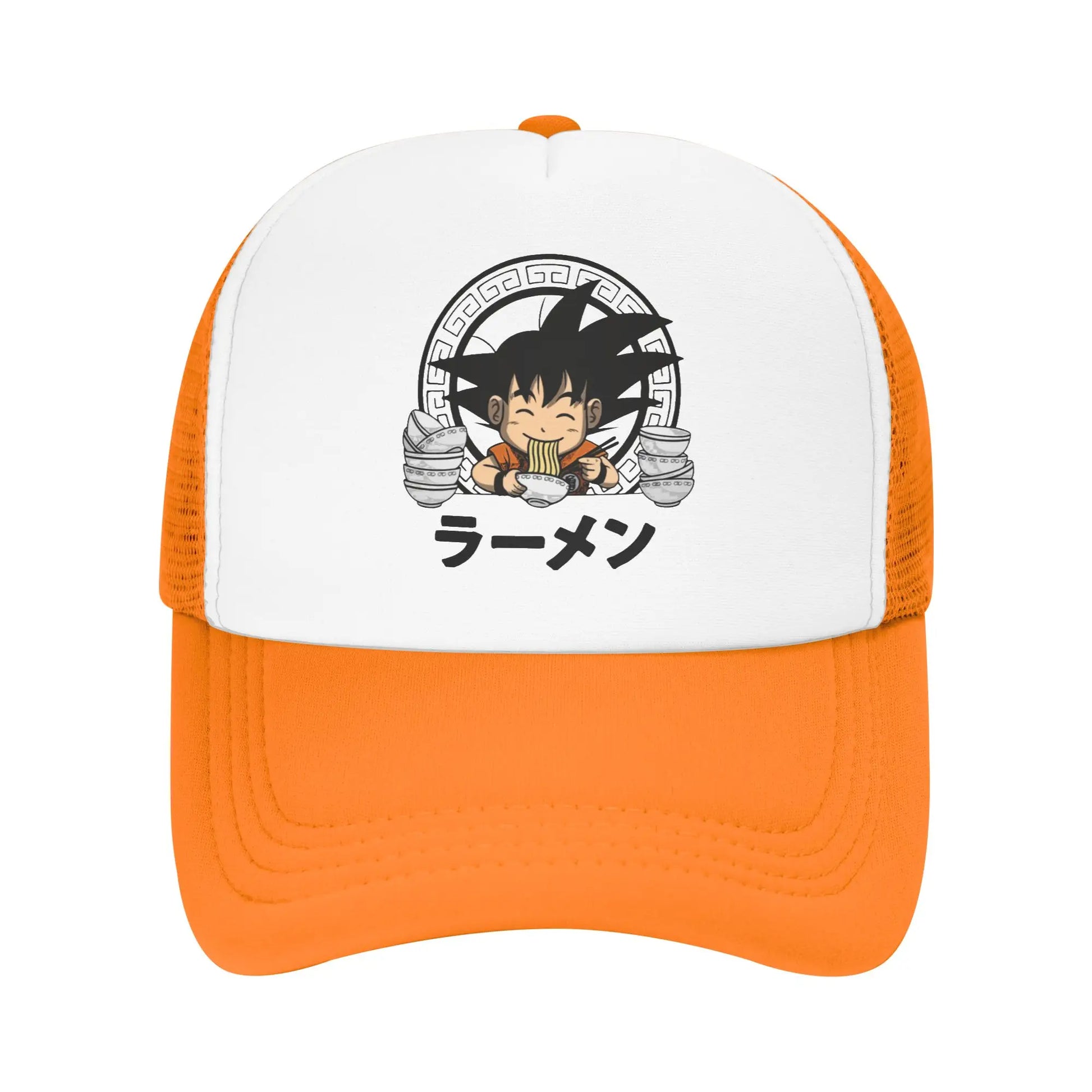 Goku Kid Ramen Dragon Ball Trucker Hat Men Women Vintage Anime Manga Hats Sports Cap Adjustable Polyester Baseball Caps Summer, Produit gaming premium Fraquane, produits de luxe, nouvelle génération, équipement gamer