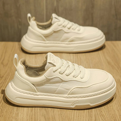 Men's Ultralight Breathable Mesh Sneakers 2025 Fashion Thick Sole Casual Shoes Comfortable Lace-up Trainers for Daily Walking