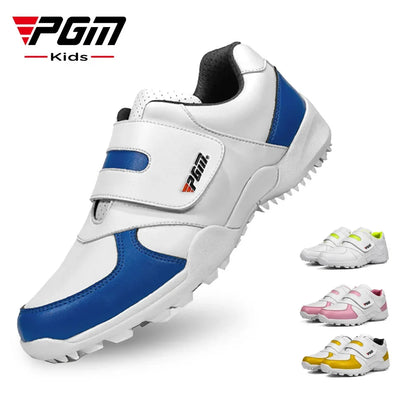 PGM Barn Flickor Pojkar Golfskor Halkfria Läder Utomhus Barnsneakers Sportskor XZ054