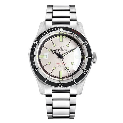 Pilot Watch 200M Water Resistant Mechanical Wristwatch NH35A PT5000 Miyota 8215 Domed Sapphire Glass 120 clicks Bezel Steel Band