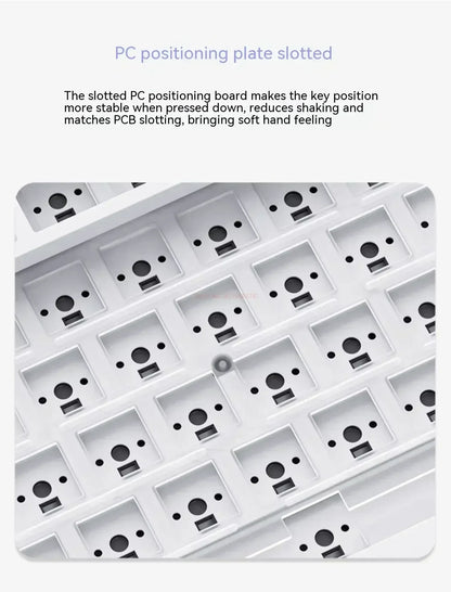 Ajazz Ak820 Pro Fessional Mechanical Keyboard Tft Screen Multifunctional Knob Game Keyboard 3 Mode Hot Plug Rgb Pad Office Gift
