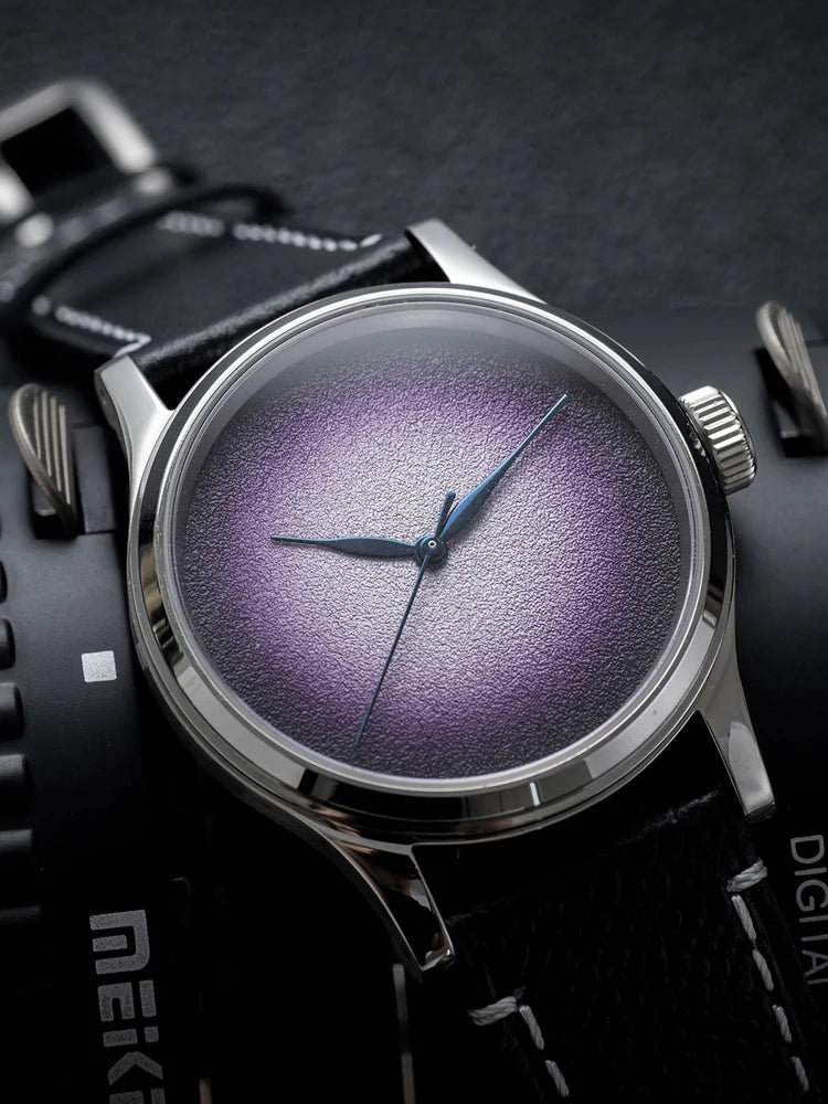 MysteriousCold 38mm Genuine Men's Mechanical Watch 2824 Movement Sapphire 100M Waterproof Leather Business Watches reloj hombre