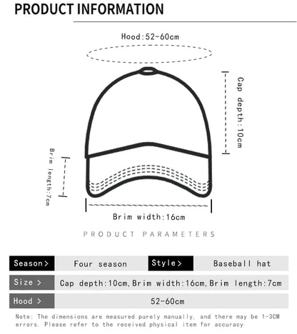 New Men Women Personal Embroidered Wing Double-edged Blade Baseball Hats Sunshade Distress Versatile Street Peaked Caps Fashion