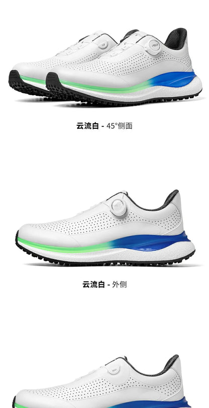 Sapatilhas de Golfe Desportivas para Homem PGM, Entressola Popcorn Super Macia, Atacadores com Botão, Antiderrapantes e Respiráveis