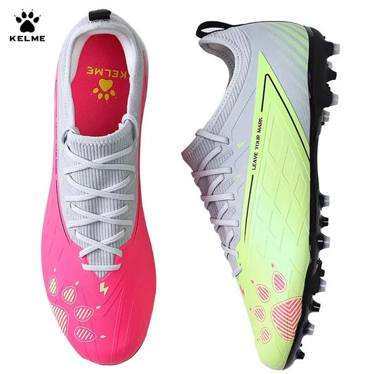 Kelme Football Shoes Men's Glimpse MG Adult Game Short Stud Football Shoes Professional Training Artificial Grass Sports Shoes