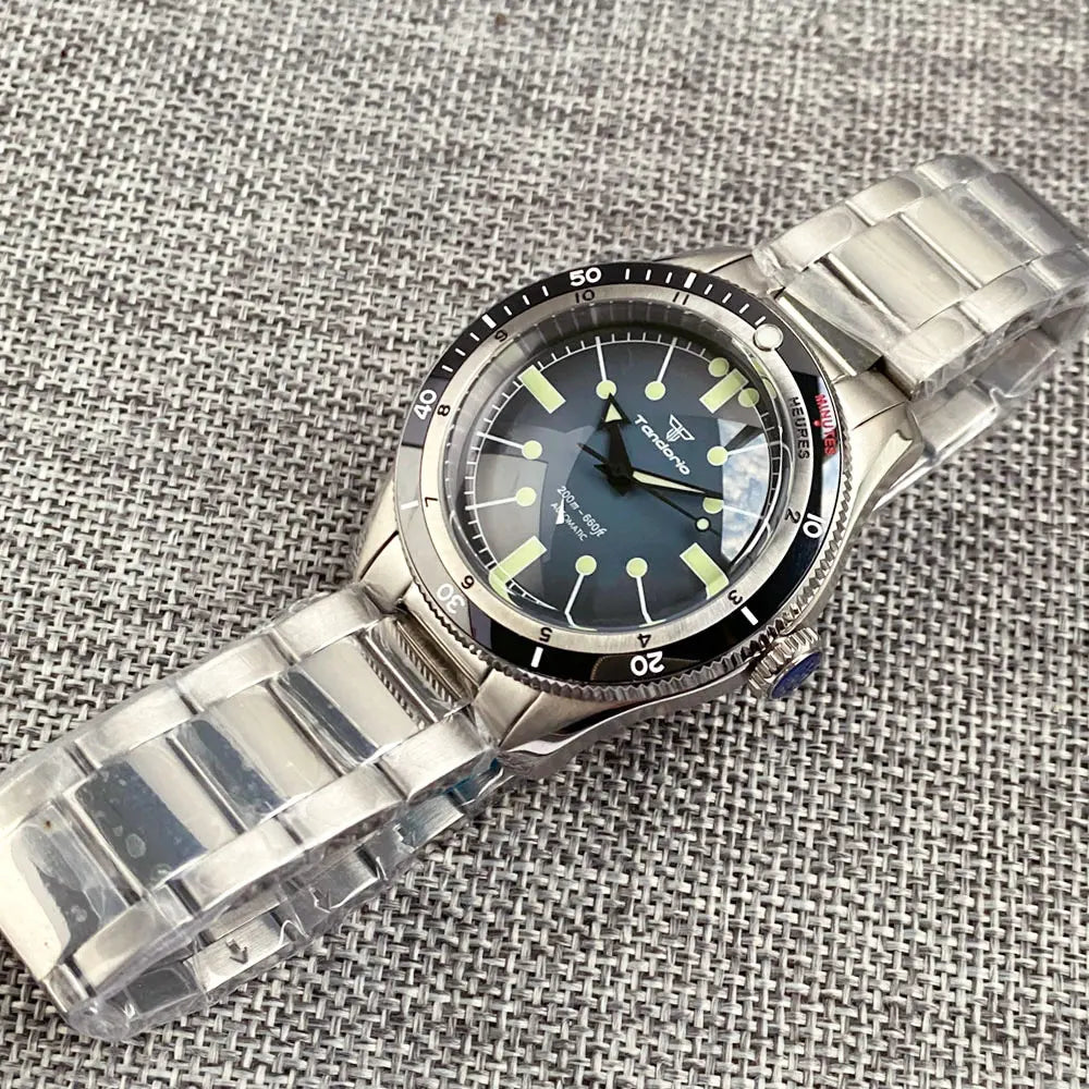Pilot Watch 200M Water Resistant Mechanical Wristwatch NH35A PT5000 Miyota 8215 Domed Sapphire Glass 120 clicks Bezel Steel Band