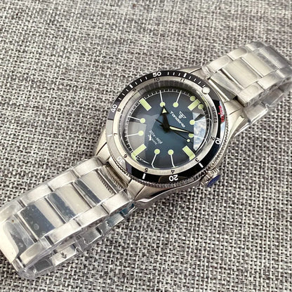 Pilot Watch 200M Water Resistant Mechanical Wristwatch NH35A PT5000 Miyota 8215 Domed Sapphire Glass 120 clicks Bezel Steel Band