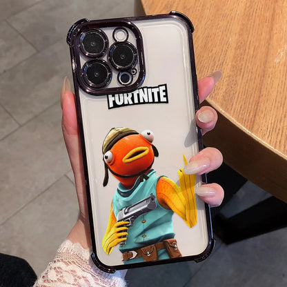 Anime Fortnite -peliteemainen suojakuori Xiaomi Redmi A7 15 A3 15C 14C K50 A1 Note 15 14 13 12 12s Pro Plus 4G 5G -puhelimille, putoamissuojaus